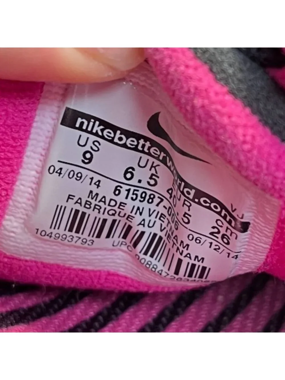 Nike Free 5.0 H2o Repel Shield Womens Size 9 Black Pink Running Shoes Sneakers